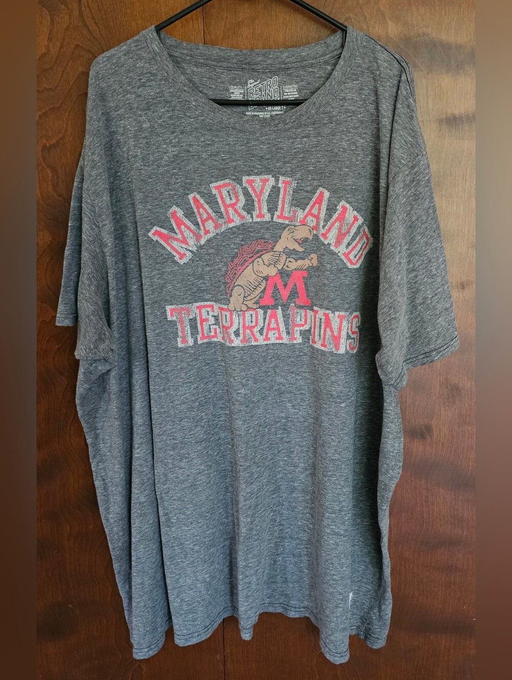 Original Retro Brand Maryland Terrapins 4XLT Mens Tee Shirt